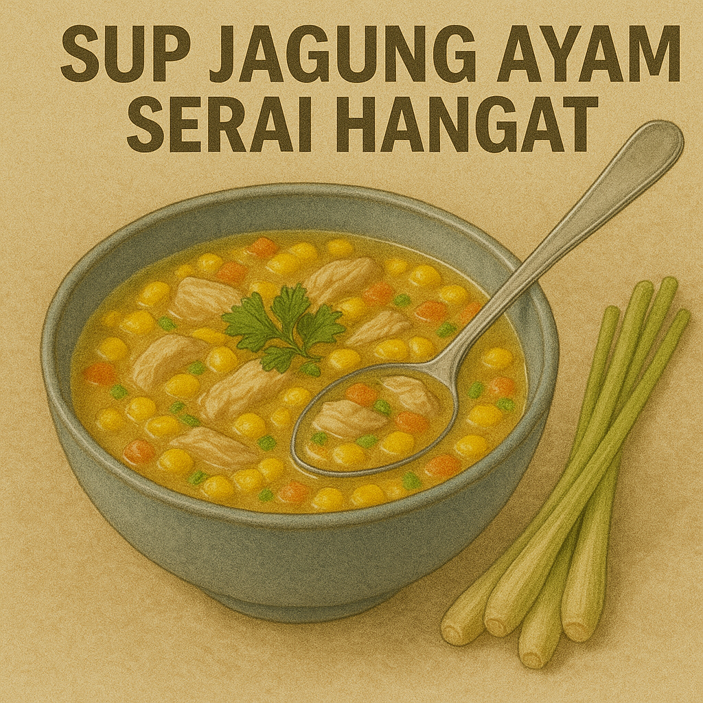 Sup Jagung Ayam Serai Hangat
