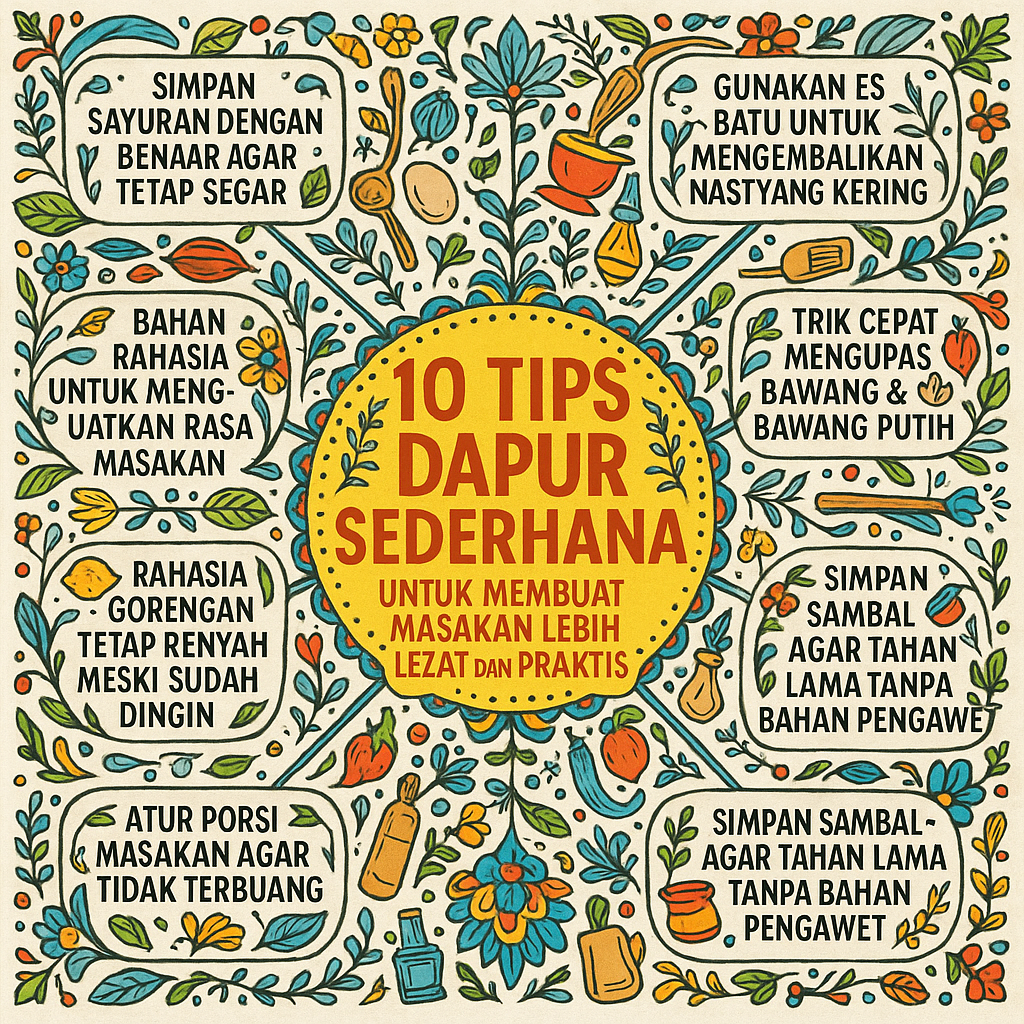 10 Tips Dapur Sederhana untuk Membuat Masakan Lebih Lezat dan Praktis