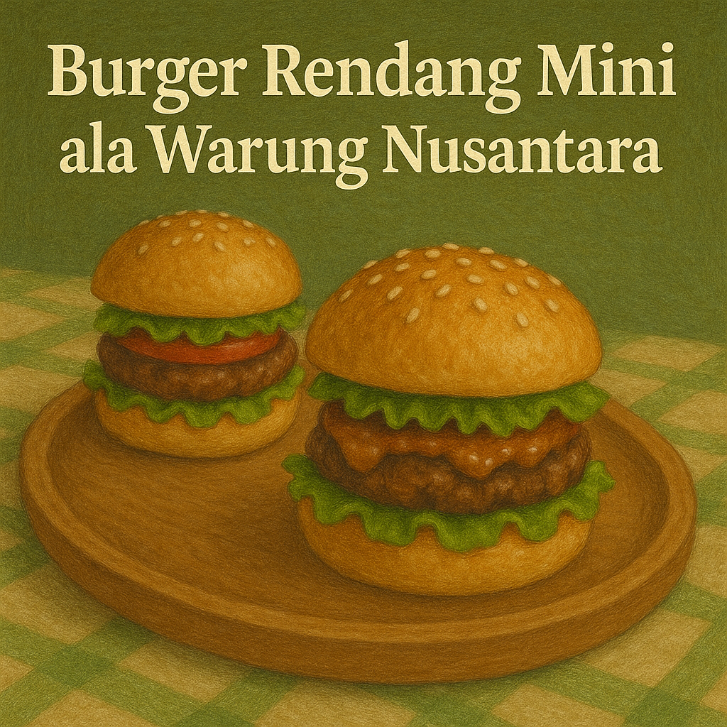 Burger Rendang Mini ala Warung Nusantara