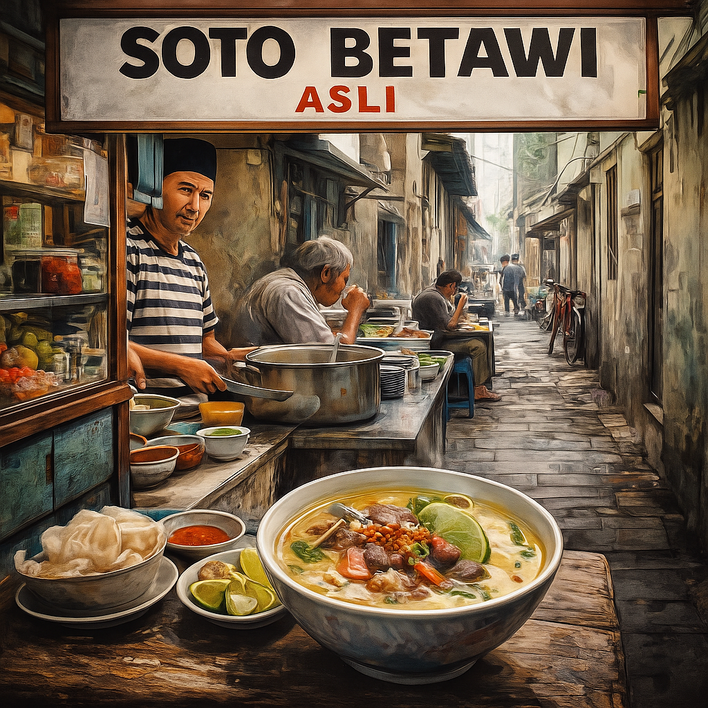 Soto Betawi Asli di Gang Sempit Jakarta Pusat