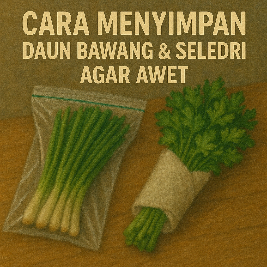 Menyimpan Daun Bawang &amp; Seledri Agar Tetap Segar Seminggu Lebih
