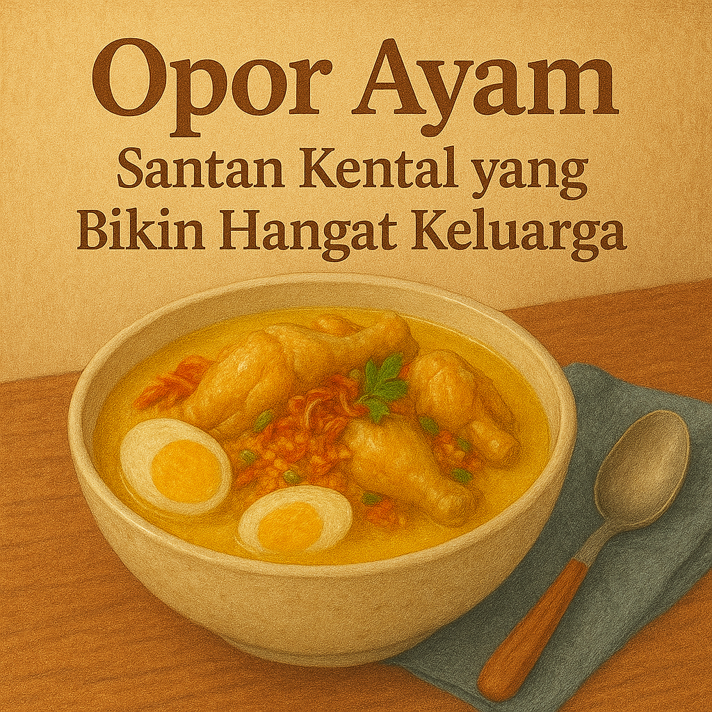 Opor Ayam Santan Kental yang Bikin Hangat Keluarga