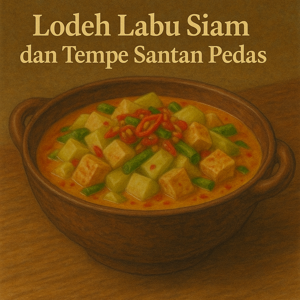 Lodeh Labu Siam dan Tempe Santan Pedas